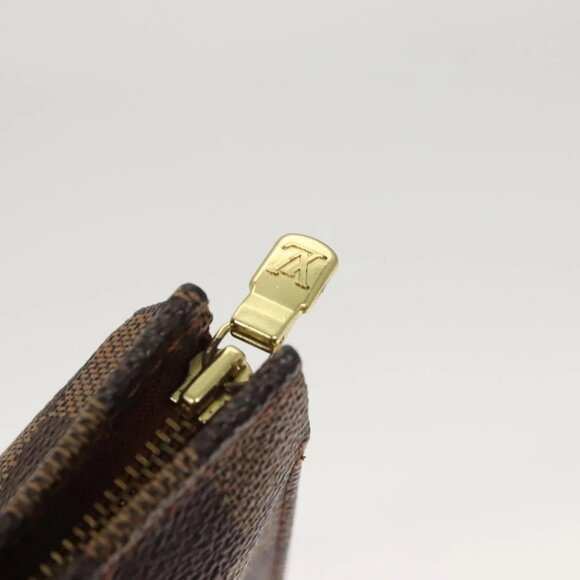 LOUIS VUITTON Damier Ebene Poche Toilette 26 Pouch N47543 LV Auth MX437 - Picture 14 of 16